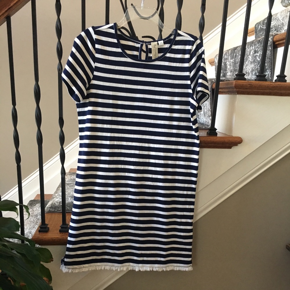 Allison Joy Navy Striped Dress